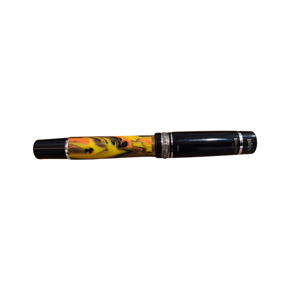 Delta Galleria Doue Multicolour Resin Black Cap Rhodium Trim Fountain Pen – 18Kt Gold Nib