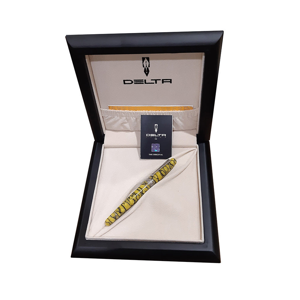 Delta Rediscover Pompei Yellow Celluloid Numbered Edition Rollerball Pen