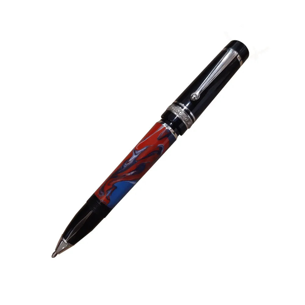 Delta Galleria Bluemoon Doue Multicolor with Black Cap Rhodium Trim Rollerball Pen