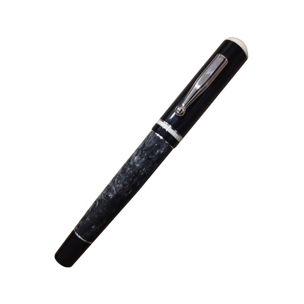 Delta Via Veneto Black-Grey Resin Rollerball Pen