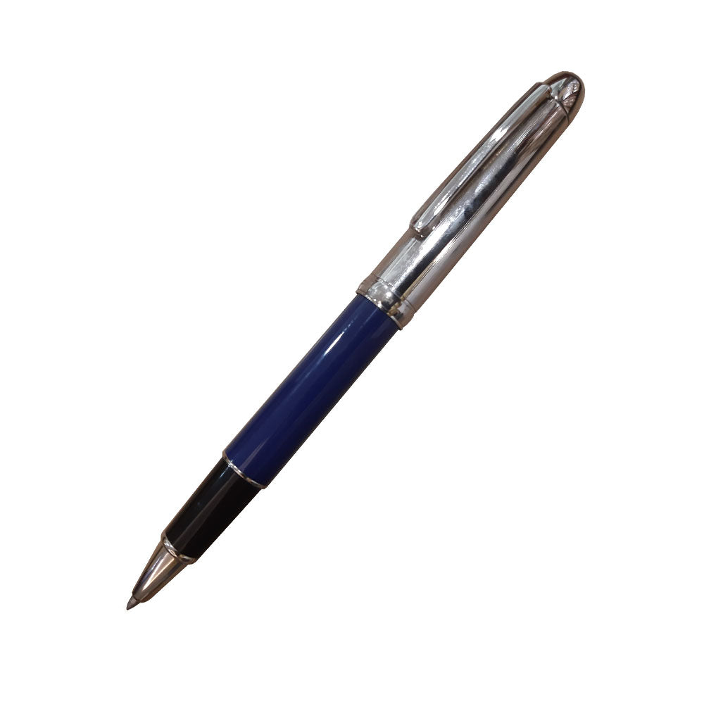 Delta Graffiti Doue Metal-Blue Resin with Sterling Silver Trim Rollerball Pen