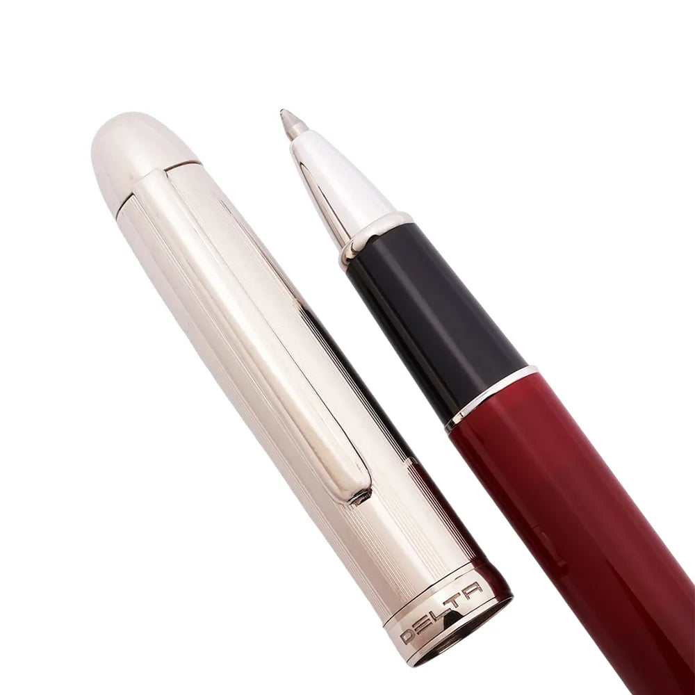 Delta Graffiti Doue Metal/Brown Resin with Rhodium Trim Rollerball Pen