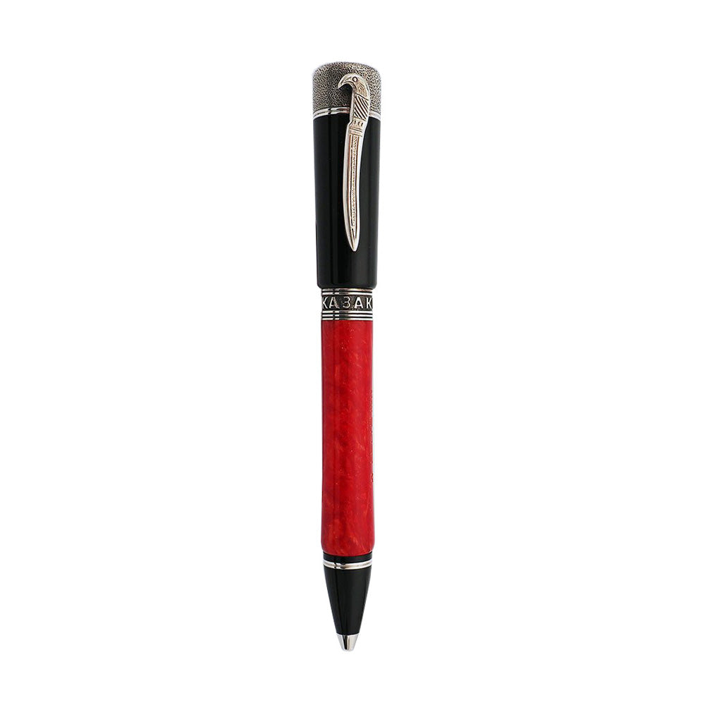 Delta Indigenous People Cossack Red & Black Resin with Sterling Silver Trim Limited Edition Rollerball Pen