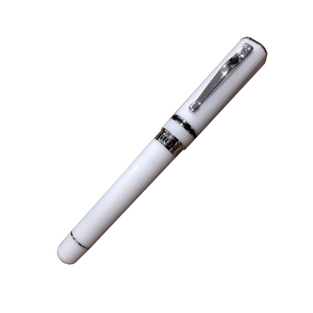 Delta Fusion One White Resin with Platinum Trim Rollerball Pen