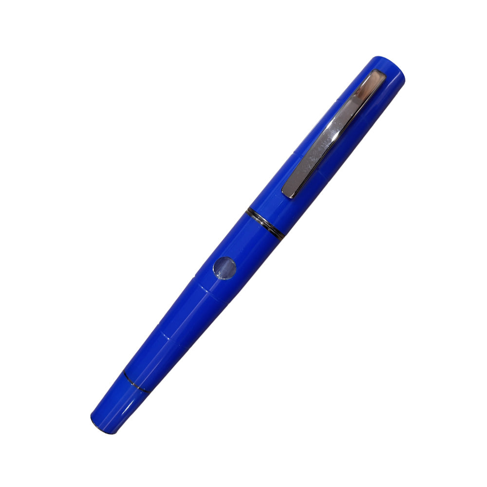 Delta Oblo Blue Resin with Black Rhodium Trim Fountain Pen – Broad Nib