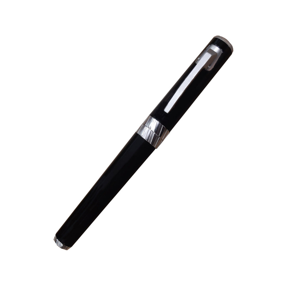 Delta Tork Momo Design Black Resin with Rhodium Trim Rollerball Pen