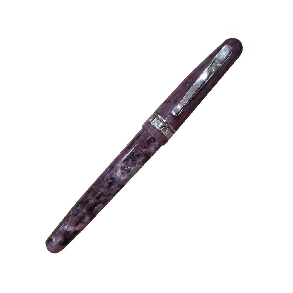 Delta Fusion 82 Dark Pink Resin with Rhodium Trim Rollerball Pen