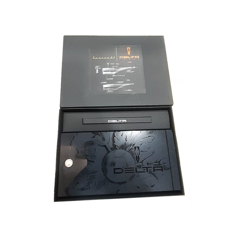 Delta Fusion 82 Gray Resin with Rhodium Trim Non-Stop Rollerball Pen