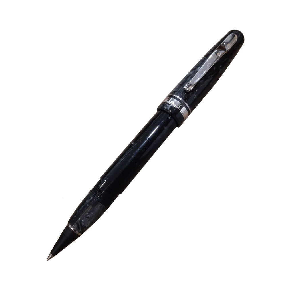 Delta Fusion 82 Gray Resin with Rhodium Trim Non-Stop Rollerball Pen