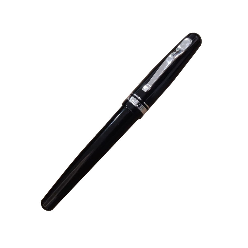 Delta Fusion 82 Black Resin with Rhodium Trim Non-Stop Rollerball Pen