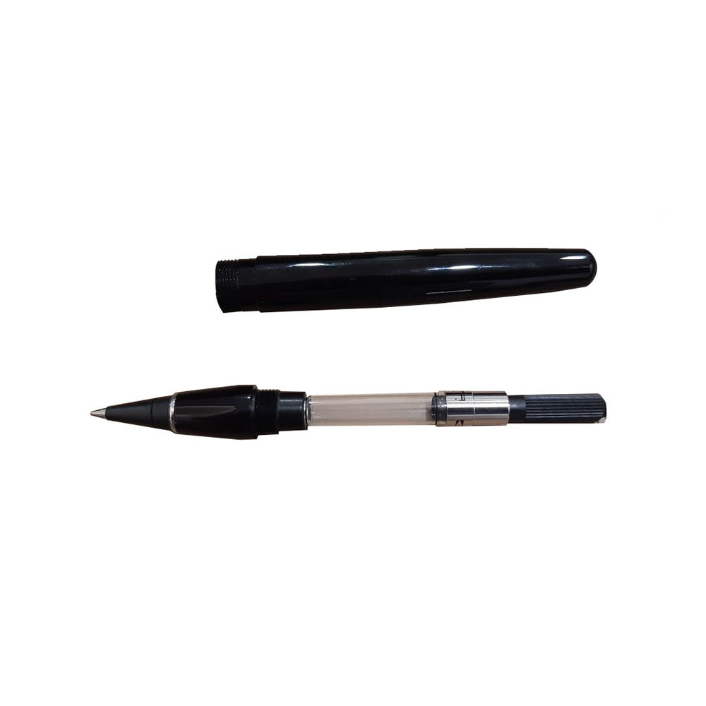 Delta Fusion 82 Black Resin with Rhodium Trim Non-Stop Rollerball Pen
