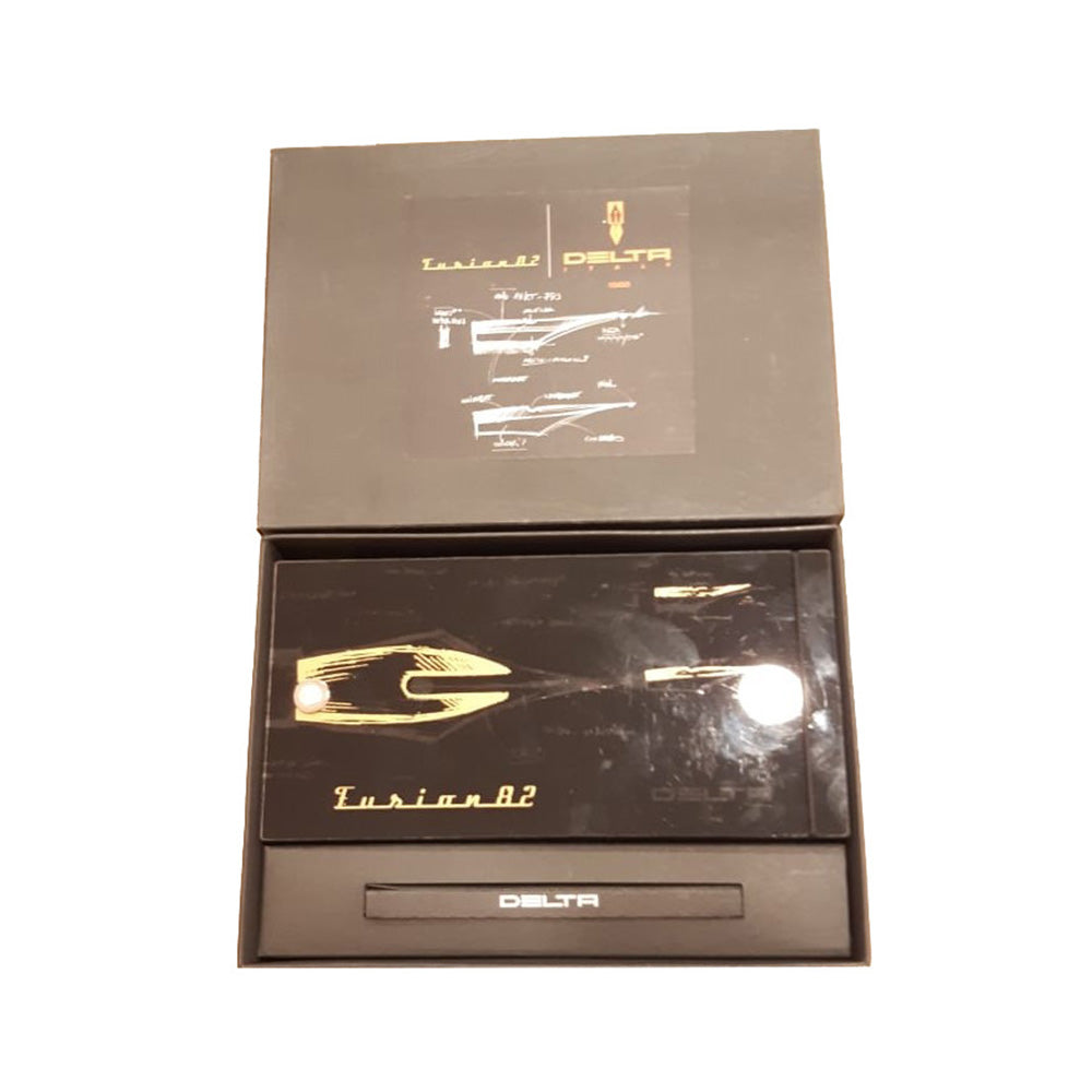 Delta Fusion 82 Transparent Body & Dark Pink Cap Non-stop Roller Pen