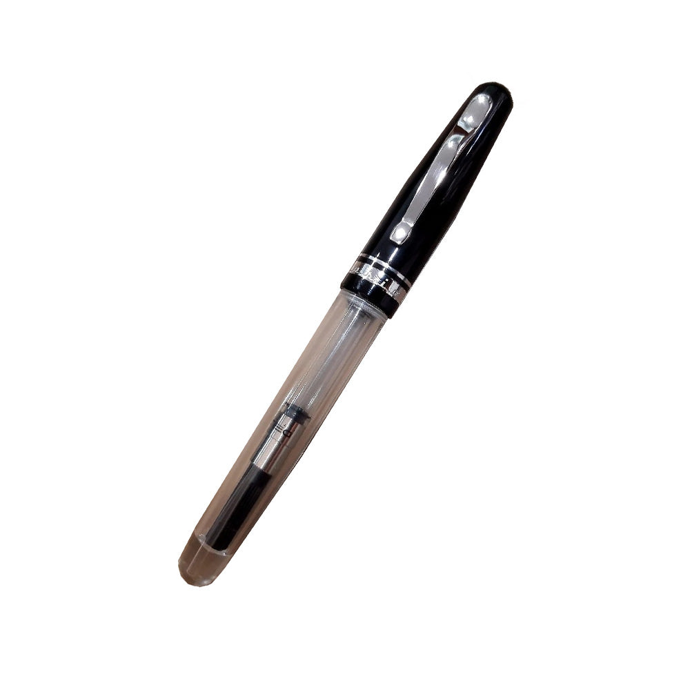 Delta Fusion 82 Demonstrator Transparent Body & Black Cap Non-stop Roller Pen