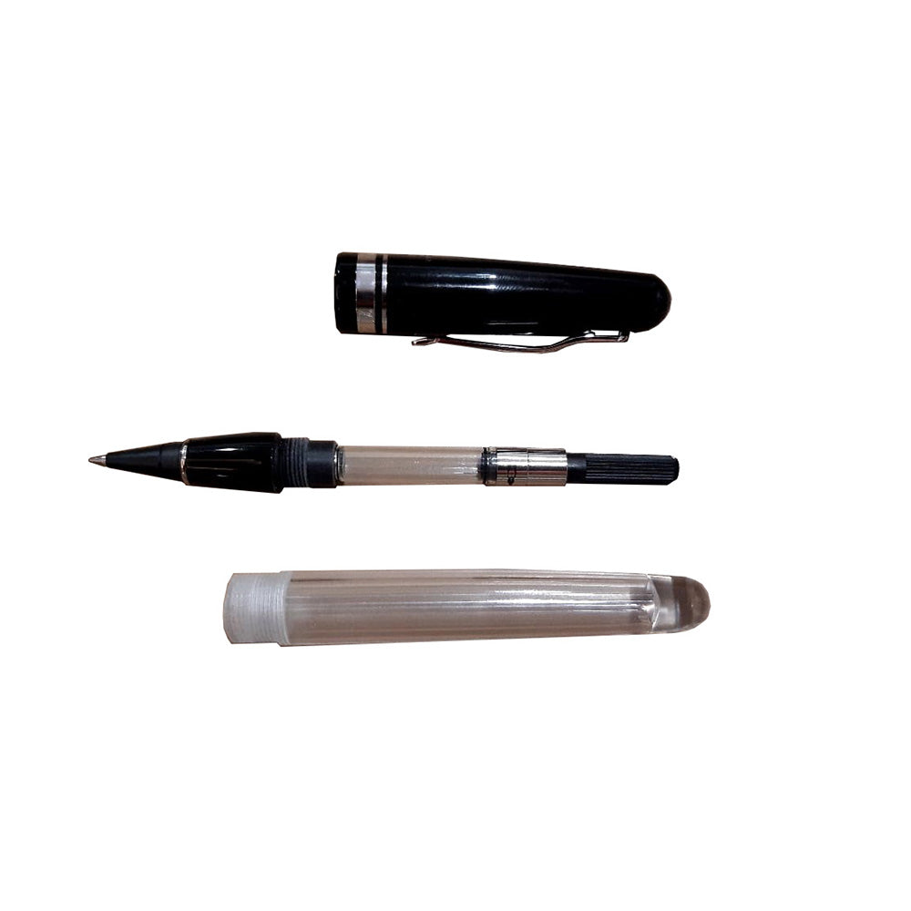 Delta Fusion 82 Demonstrator Transparent Body & Black Cap Non-stop Roller Pen