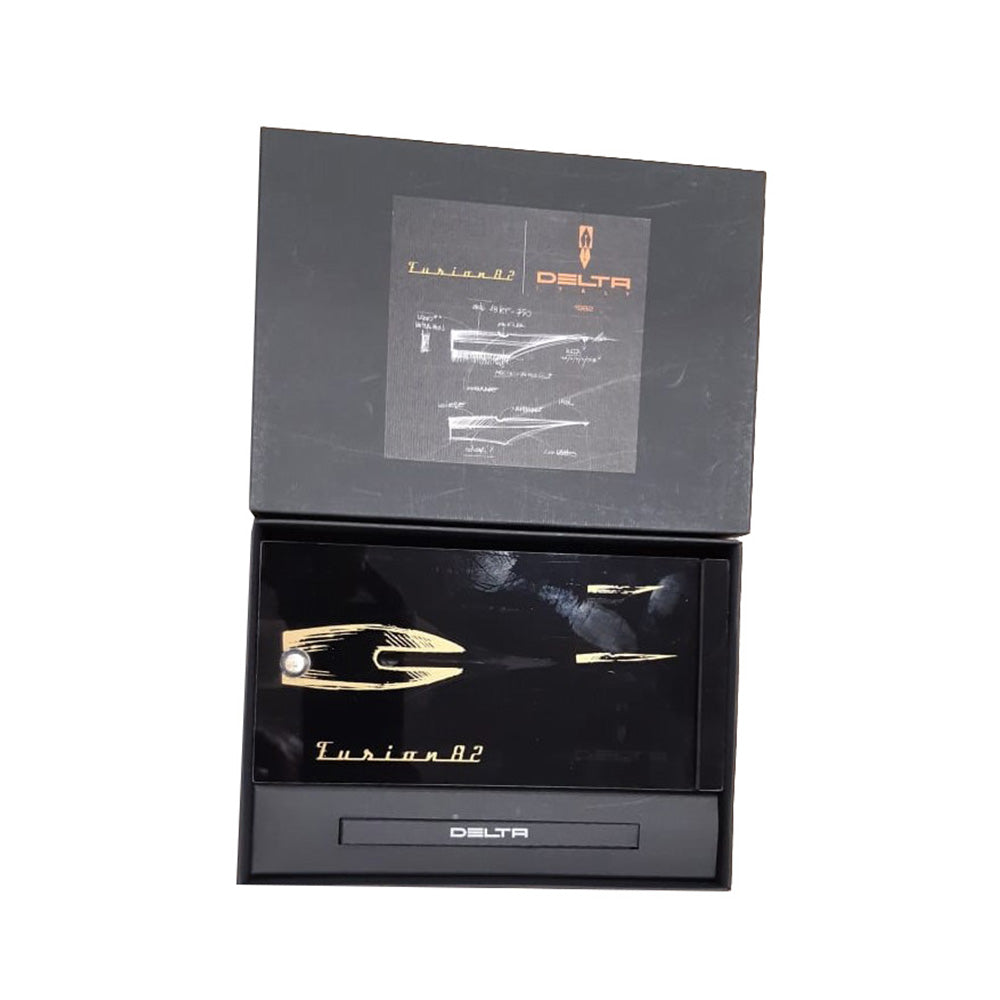 Delta Fusion 82 Demonstrator Transparent Body & Black Cap Non-stop Roller Pen