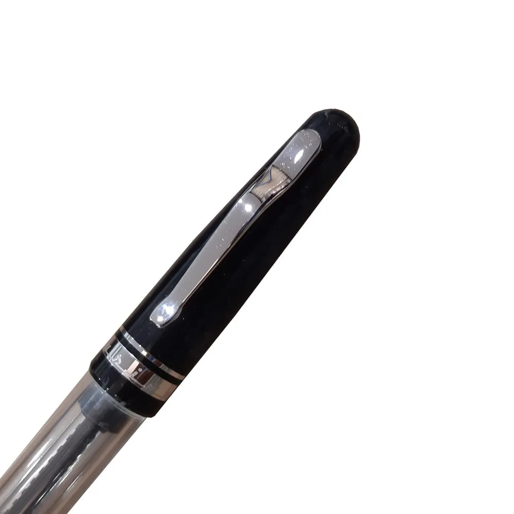 Delta Fusion 82 Gift Demonstrator Marbled Grey Resin Fountain Pen - 18Kt Fusion Medium Nib