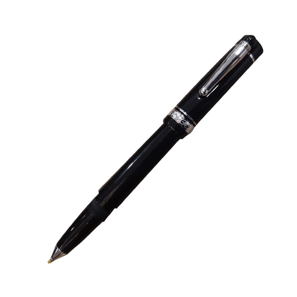 Delta We Emotion Black Resin with Metal Ring Rollerball Pen