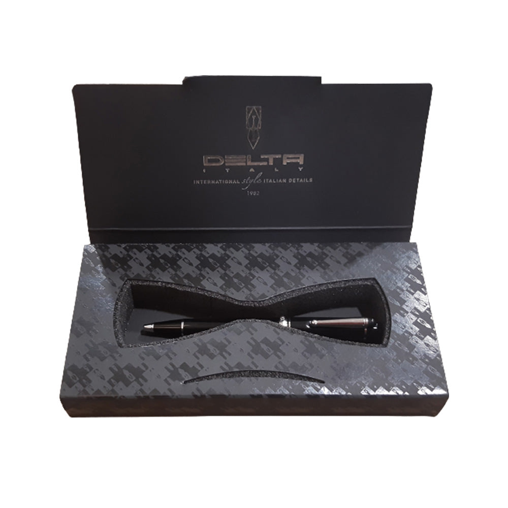 Delta We Emotion Black Resin with Metal Ring & Clip Ballpoint Pen
