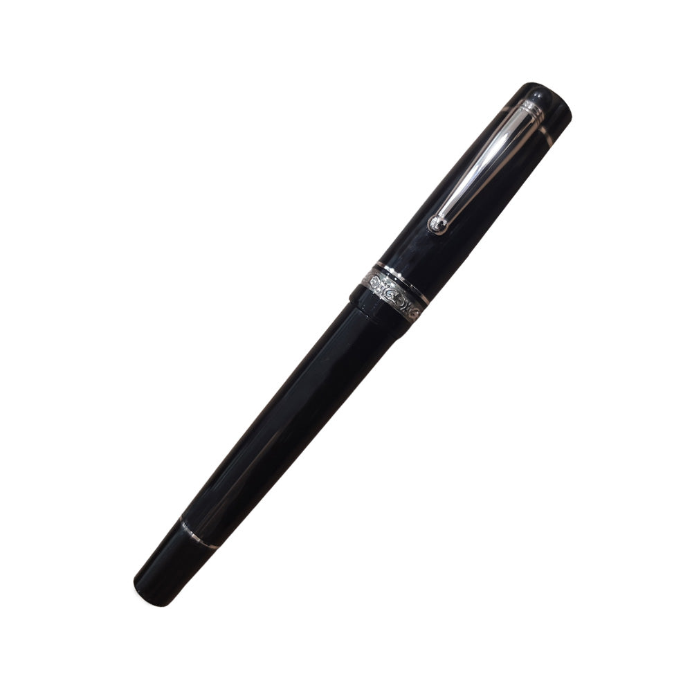 Delta We Emotion Black Resin with Metal Trim & Clip Fountain Pen – Medium Nib