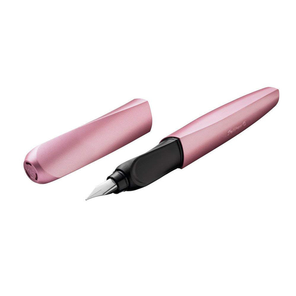 Twist® Fountain Pen “Girly Rose” Twist® fountain pen lies comfortably in the hand, thanks to their ergonomic shape. Available in many different colour combinations and with a smooth running stainless – steel nib. Pen color in fancy golden-rose shade Trendy fountain pen in a twisted design In many great color combinations Lie perfectly in the hand due to the ergonomic design Universally suitable for left-and right-handers Fountain pen with a smooth-running, stainless-steel nib Stainless steel nib size M