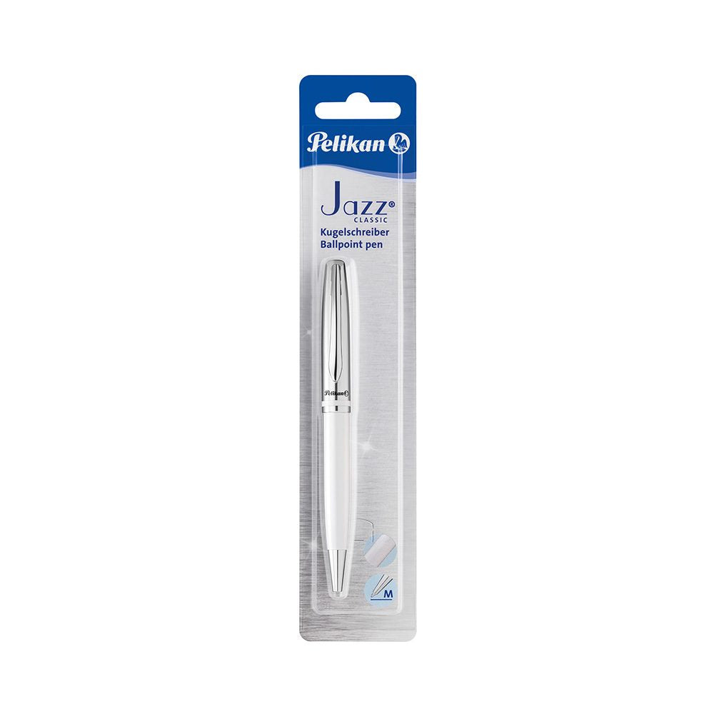 Pelikan K35C Jazz Classic White Ballpoint Pen (Blister Pack)