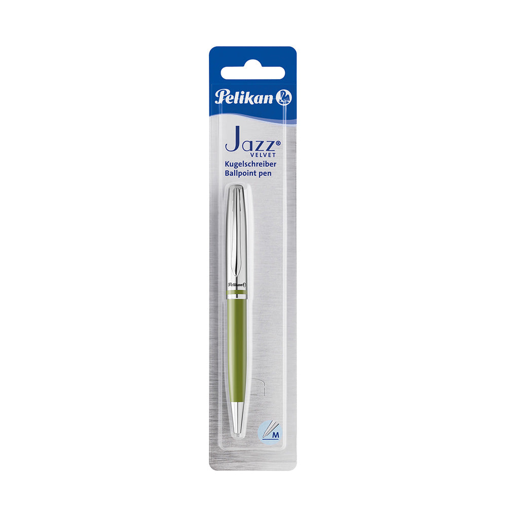 Pelikan K35V Jazz Velvet Olive Ballpoint Pen (Blister Pack)
