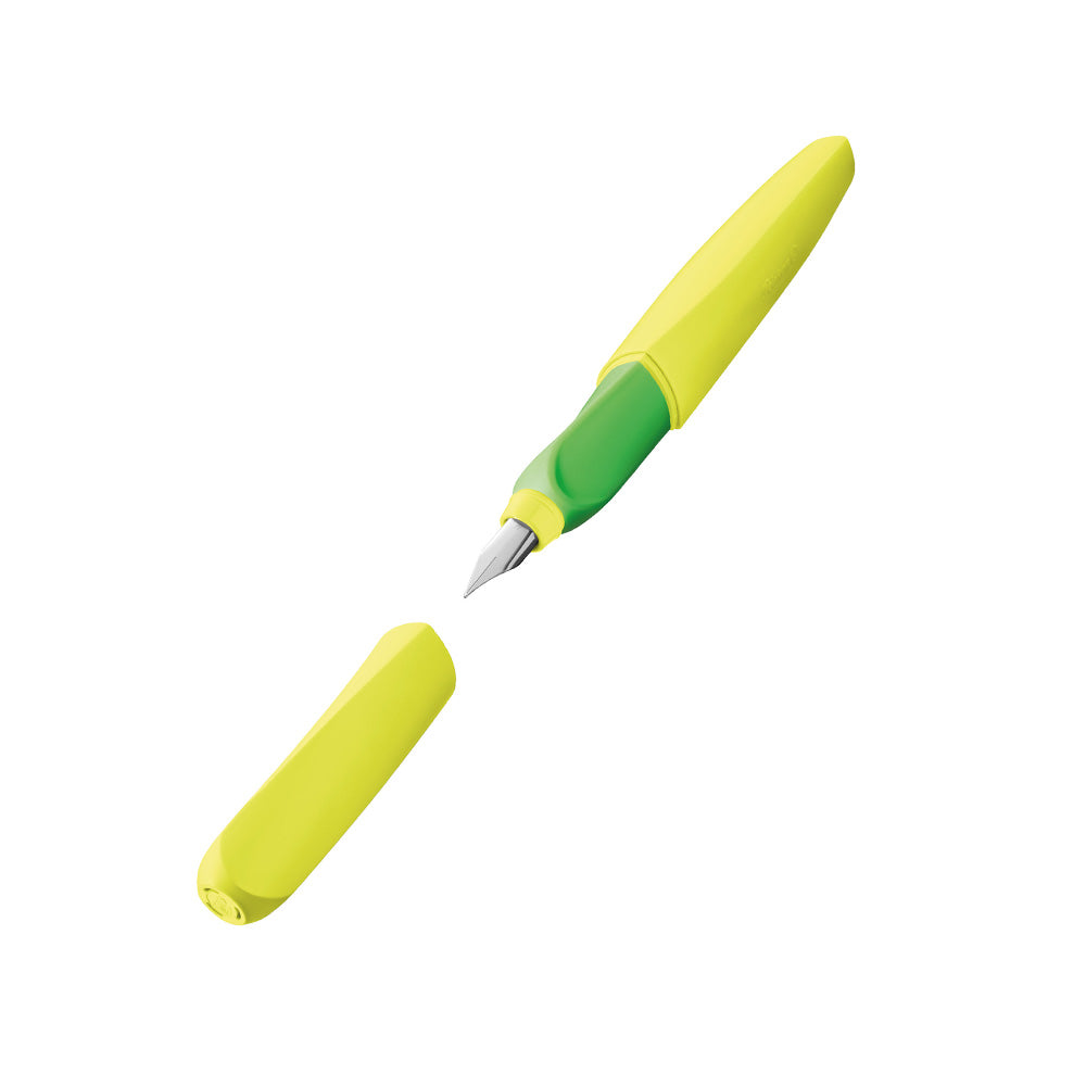 Twist® Fountain Pen “Neon Yellow” Twist® fountain pen lies comfortably in the hand, thanks to their ergonomic shape. Available in many different colour combinations and with a smooth running stainless – steel nib. Trendy fountain pen in a twisted design In many great color combinations Lie perfectly in the hand due to the ergonomic design Universally suitable for left-and right-handers Fountain pen with a smooth-running, stainless-steel nib Stainless steel nib size M