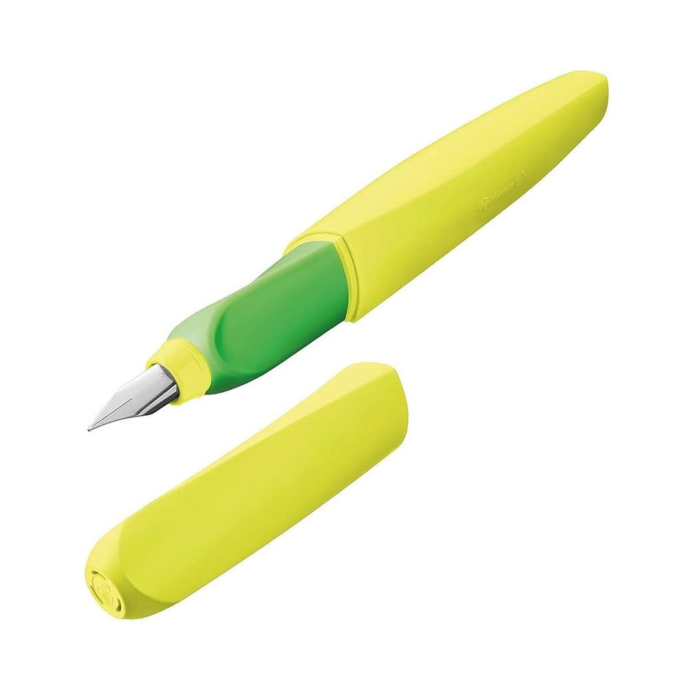Twist® Fountain Pen “Neon Yellow” Twist® fountain pen lies comfortably in the hand, thanks to their ergonomic shape. Available in many different colour combinations and with a smooth running stainless – steel nib. Trendy fountain pen in a twisted design In many great color combinations Lie perfectly in the hand due to the ergonomic design Universally suitable for left-and right-handers Fountain pen with a smooth-running, stainless-steel nib Stainless steel nib size M