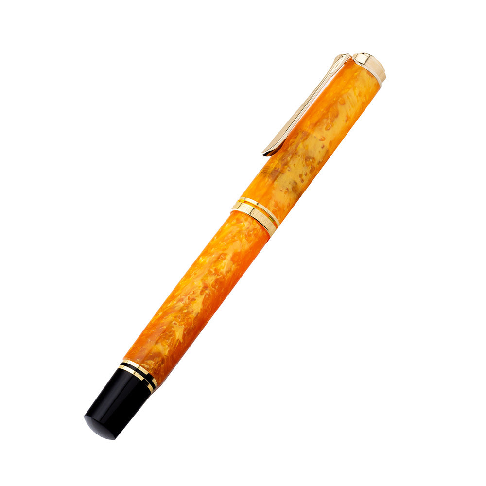 Pelikan Souveran M600 Vibrant Orange Special Edition Fountain Pen - 14Kt Gold Broad Nib