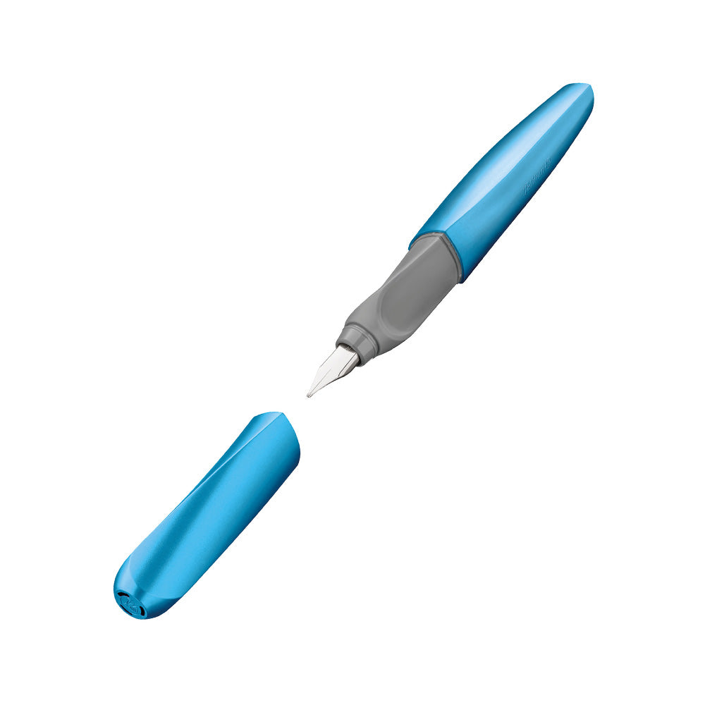 Twist® Fountain Pen "Frosted Blue" Twist® fountain pen lies comfortably in the hand, thanks to their ergonomic shape. Available in many different colour combinations and with a smooth running stainless – steel nib. Trendy fountain pen in a twisted design In many great color combinations Lie perfectly in the hand due to the ergonomic design Universally suitable for left-and right-handers Fountain pen with a smooth-running, stainless-steel nib Stainless steel nib size M