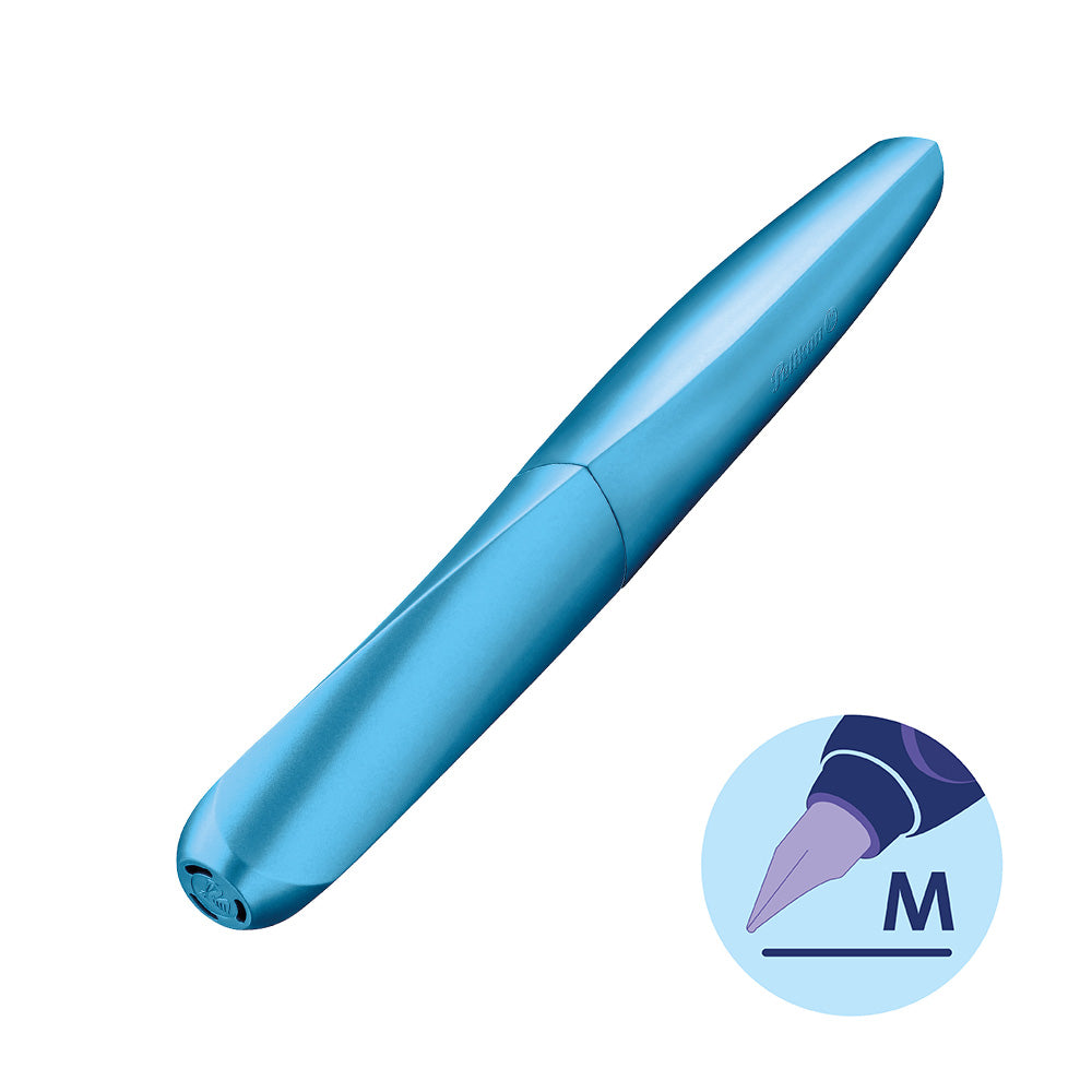 Twist® Fountain Pen "Frosted Blue" Twist® fountain pen lies comfortably in the hand, thanks to their ergonomic shape. Available in many different colour combinations and with a smooth running stainless – steel nib. Trendy fountain pen in a twisted design In many great color combinations Lie perfectly in the hand due to the ergonomic design Universally suitable for left-and right-handers Fountain pen with a smooth-running, stainless-steel nib Stainless steel nib size M