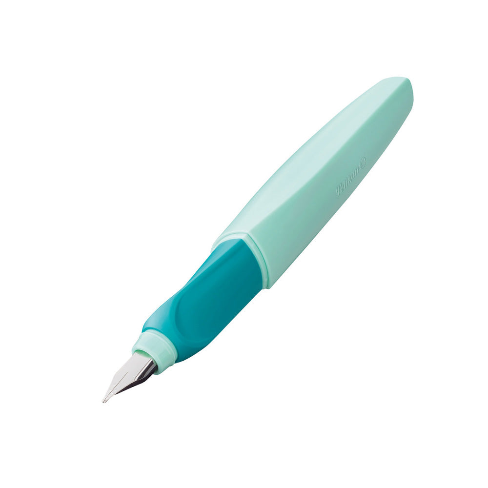 Twist® Fountain Pen “Neo Mint” Twist® fountain pen lies comfortably in the hand, thanks to their ergonomic shape. Available in many different colour combinations and with a smooth running stainless – steel nib. Trendy fountain pen in a twisted design In many great color combinations Lie perfectly in the hand due to the ergonomic design Universally suitable for left-and right-handers Fountain pen with a smooth-running, stainless-steel nib Stainless steel nib size M