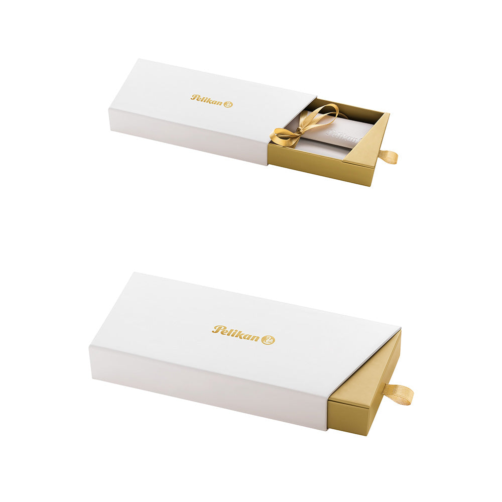 Pelikan Classic M200 Gold-Marbled Resin with Gold Trim Special Edition Fountain Pen - Broad Nib