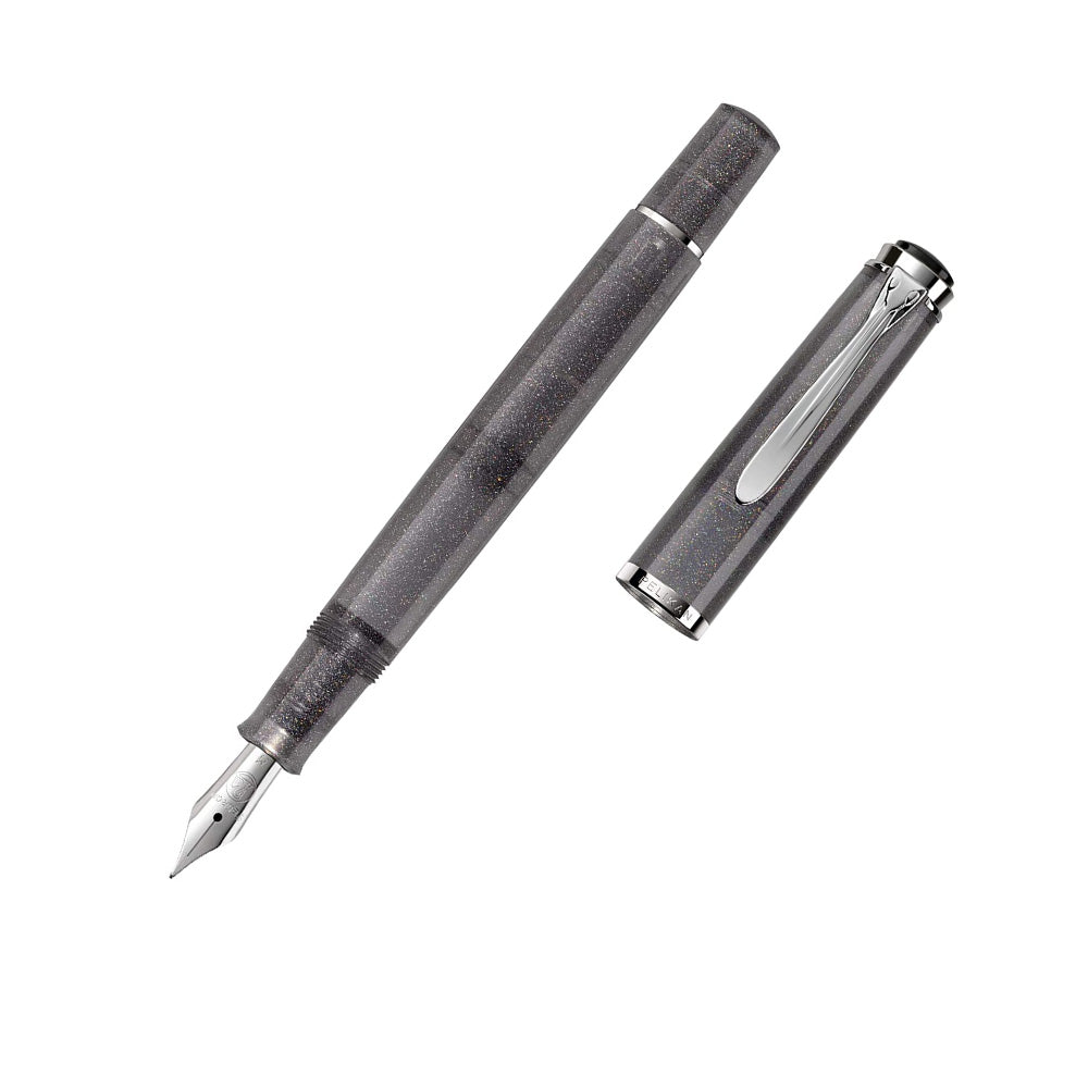 Pelikan Classic M205 Moonstone Grey with Silver Trim Special Edition 2020 Fountain Pen - Broad Nib