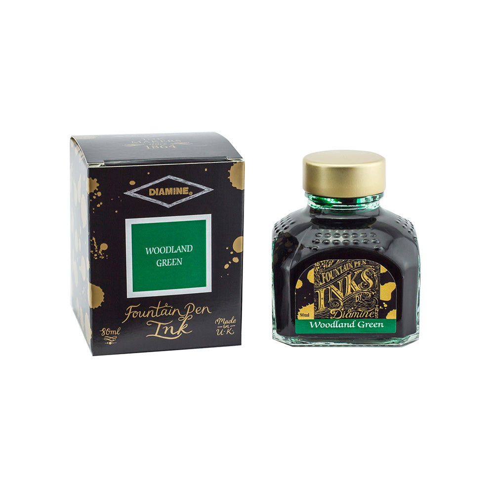Diamine Woodland Green Ink - 80ml Bottle