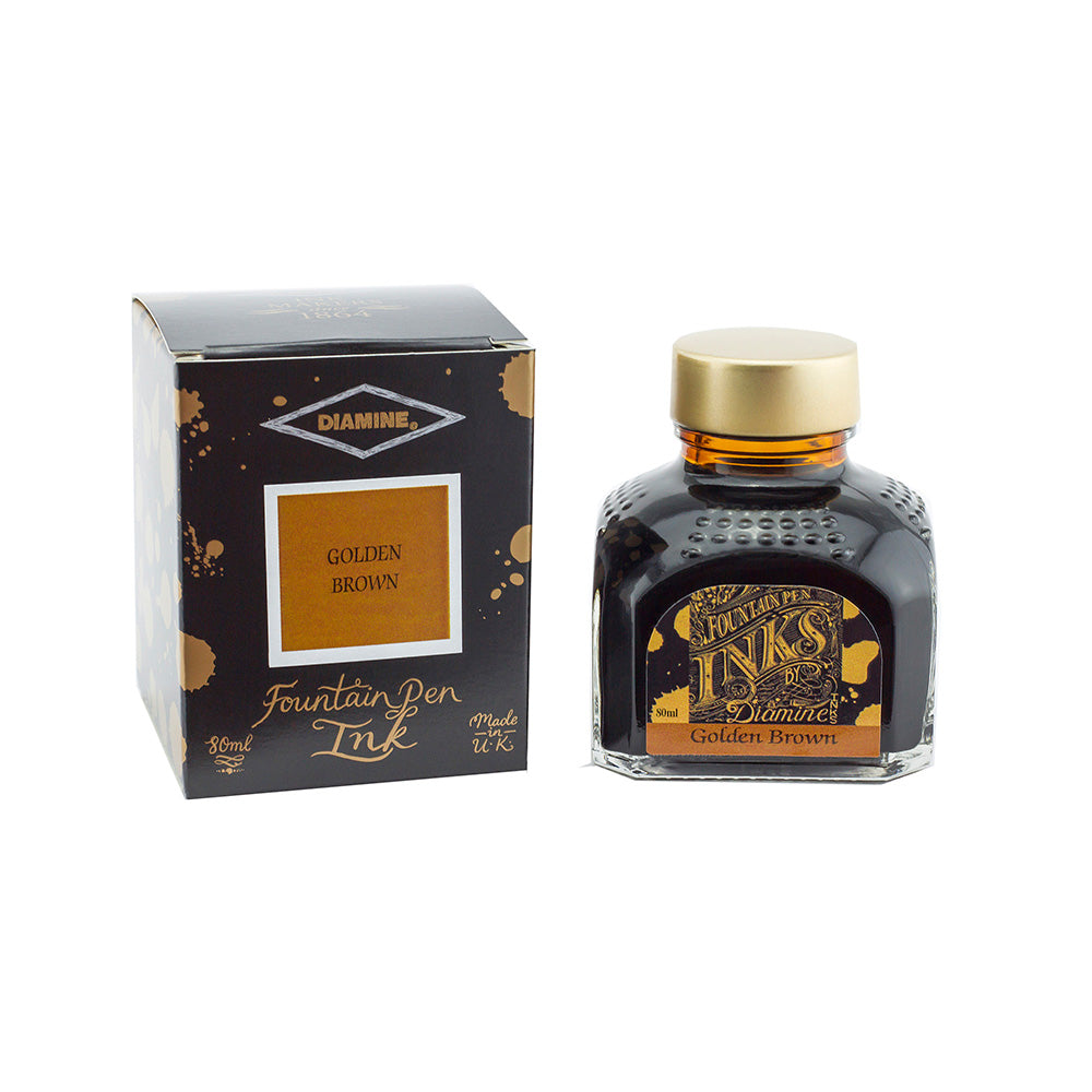 Diamine Golden Brown Ink – 80ml Bottle