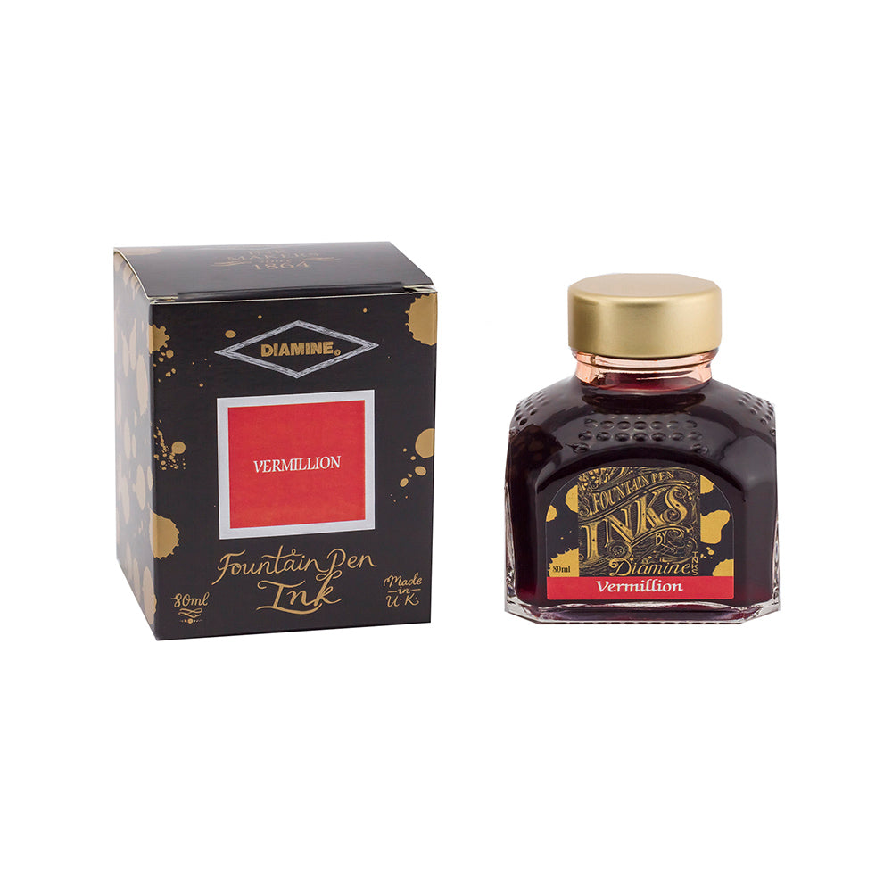 Diamine Vermillion Ink – 80ml Bottle
