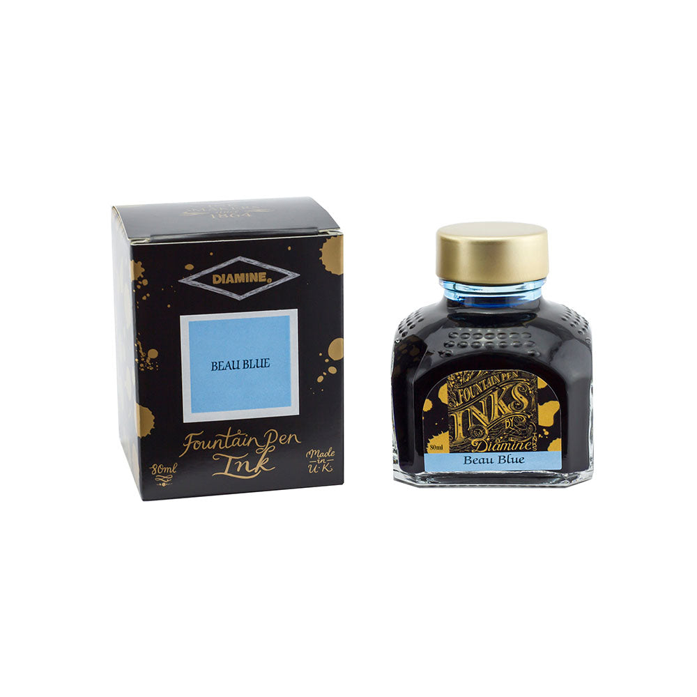 Diamine Beau-Blue Ink – 80ml Bottle