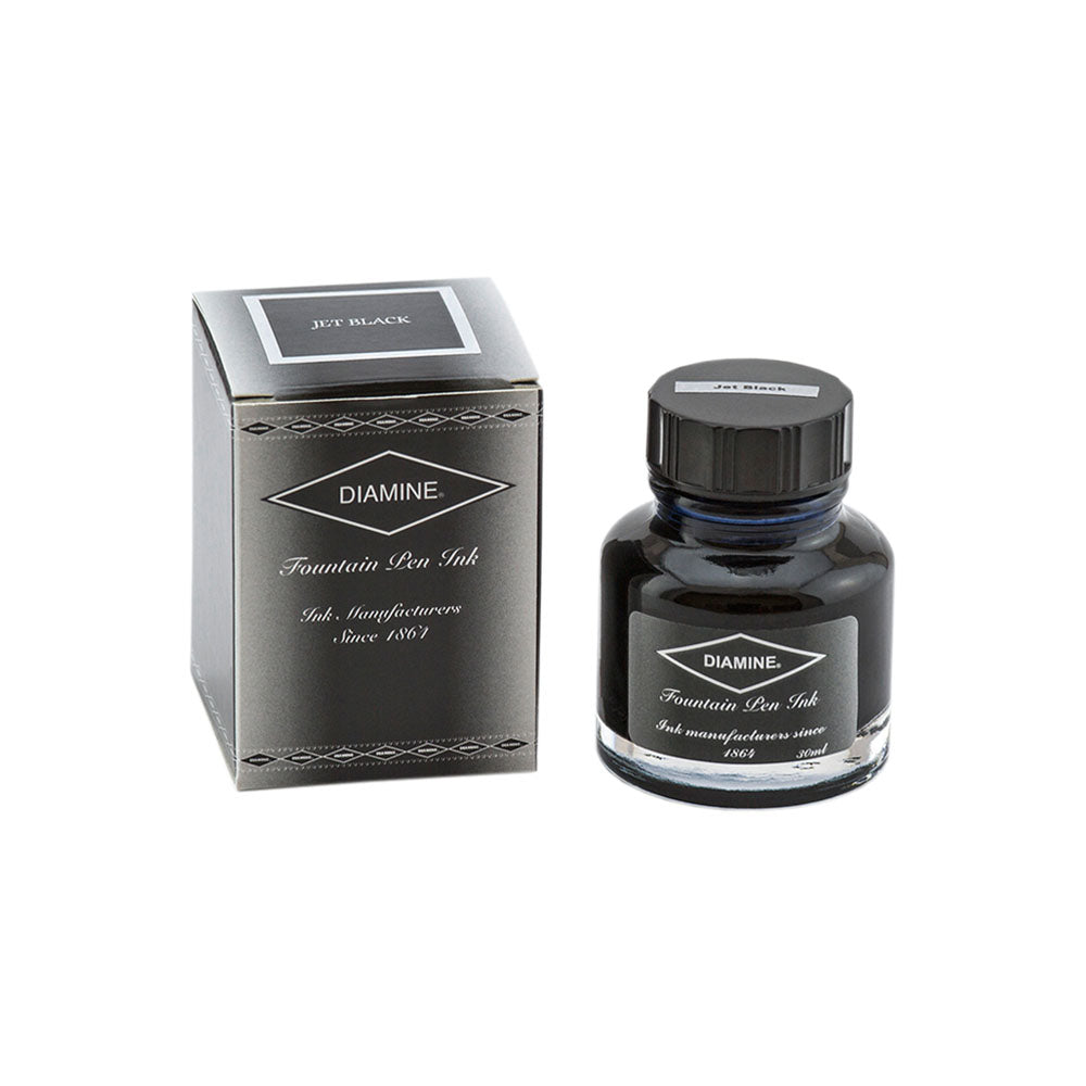 Diamine Jet Black Fountain Pen Ink – 30ml Bottle