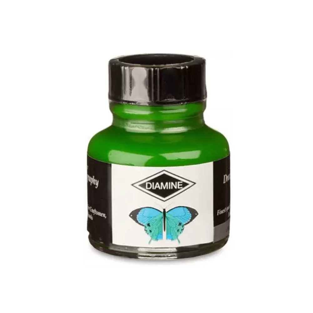 Diamine Calligraphy and Drawing Acrylic Lime Ink - 30ml Bottle