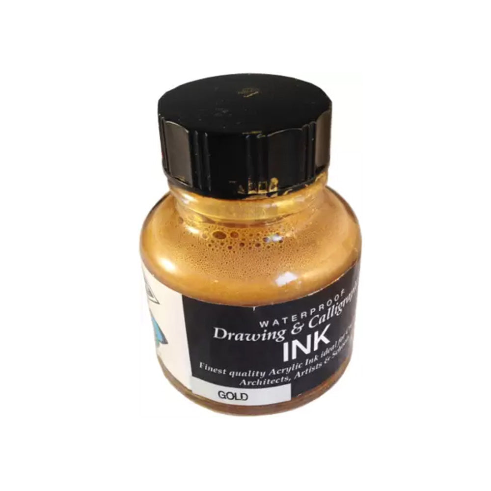 Diamine Calligraphy and Drawing Acrylic Gold Ink - 30ml Bottle