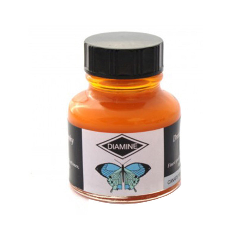 Diamine Calligraphy & Drawing Acrylic Canary Yellow Ink – 30ml Bottle