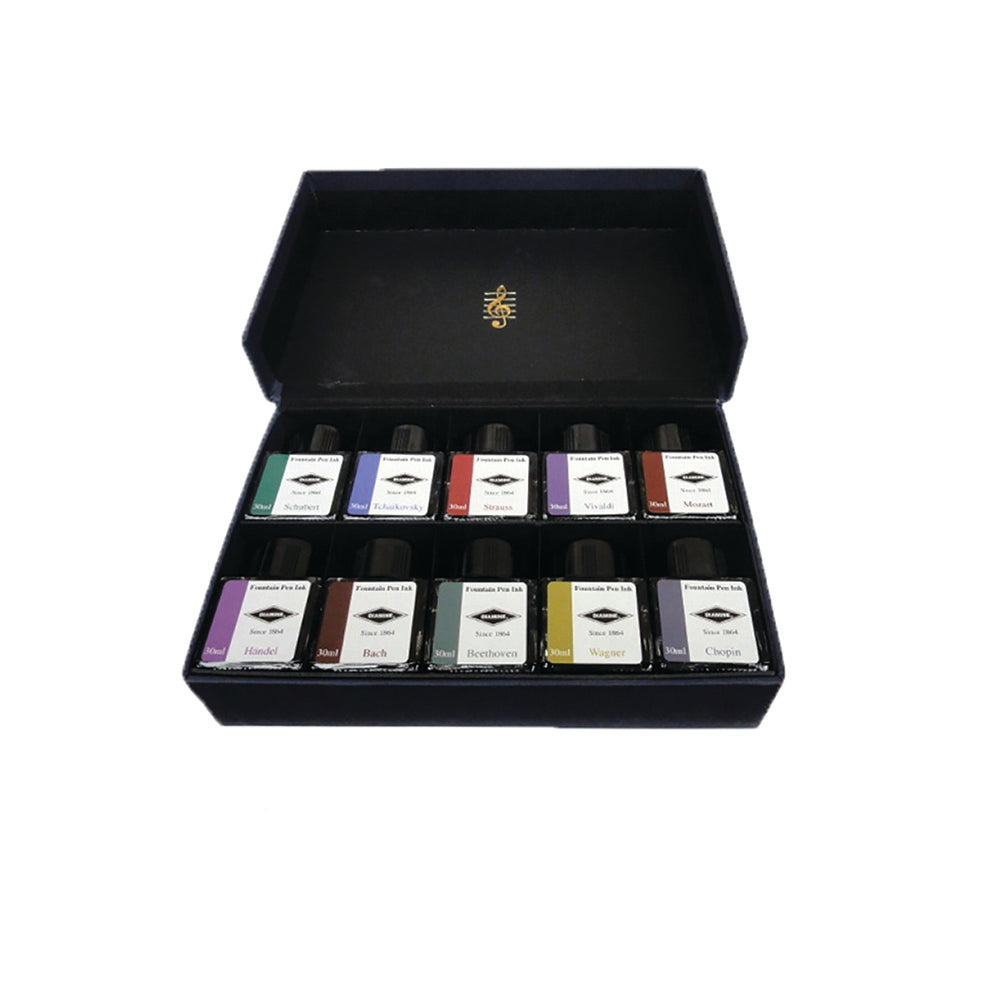 Diamine Music Gift Set 10x30ml Fountain Pen Ink