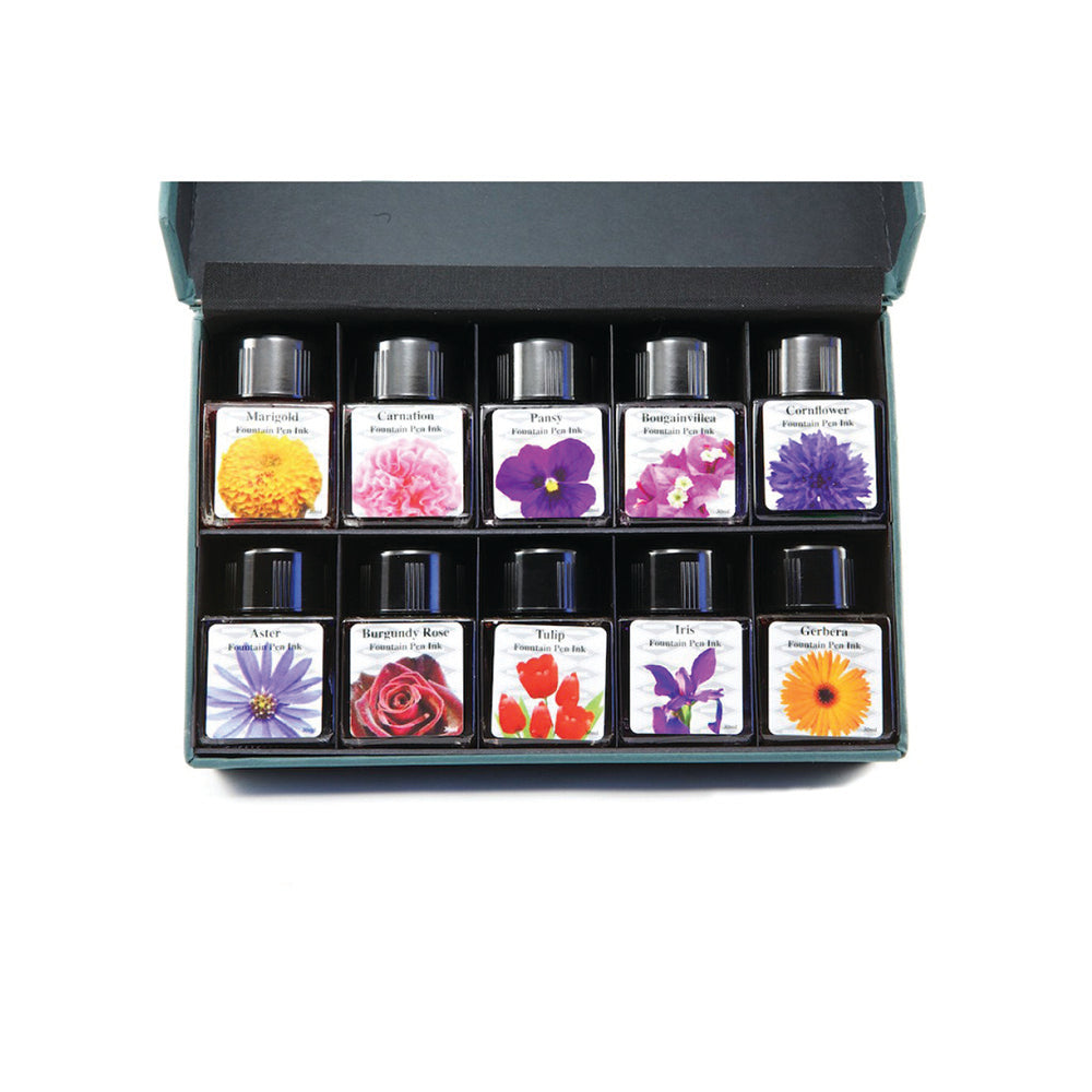 Diamine Flower Gift Set 10x30ml Fountain Pen Inks