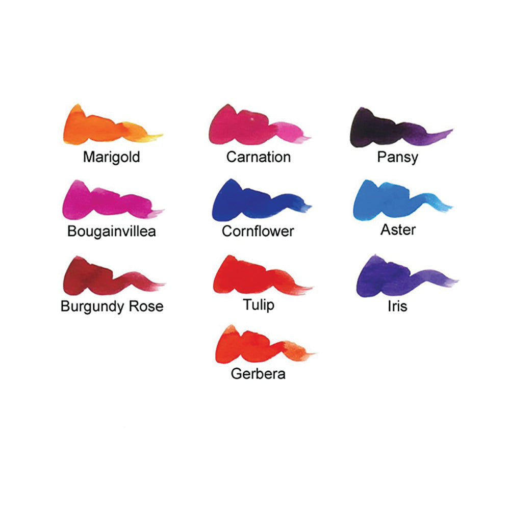 Diamine Flower Gift Set 10x30ml Fountain Pen Inks