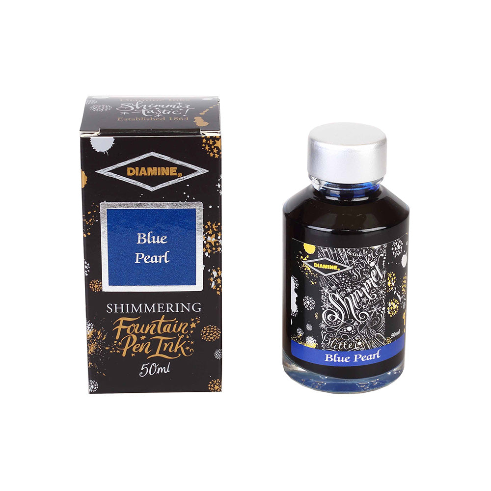 Diamine 50ml Shimmering Ink - Blue Pearl