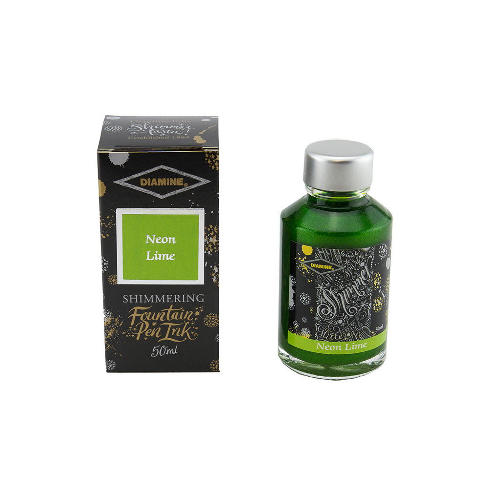 Diamine 50ml Shimmering Ink - Neon Lime