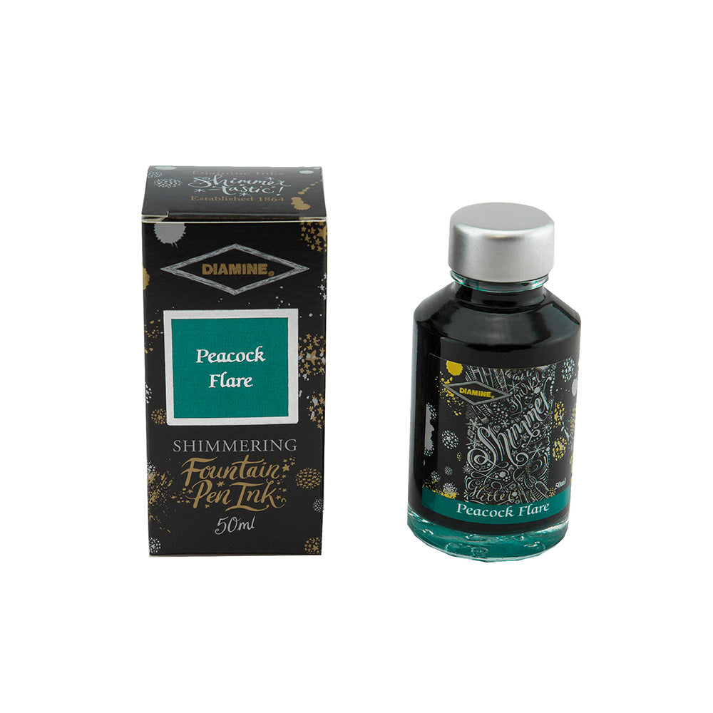 Diamine 50ml Shimmering Ink - Peacock Flare