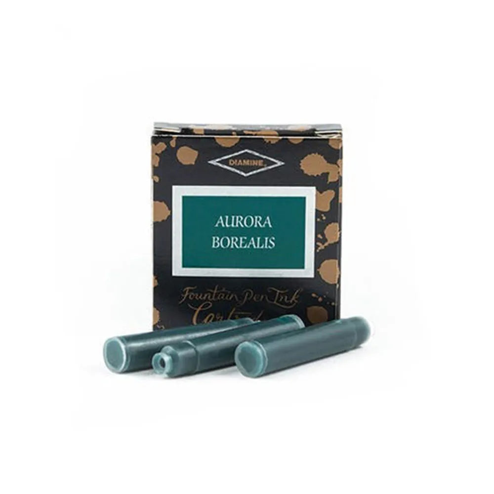 Diamine Fountain Pen Ink Cartridges TP/6 - Aurora Borealis