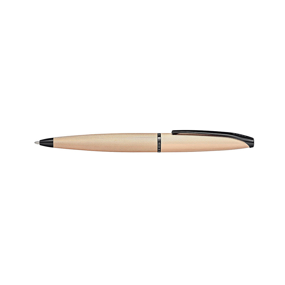 Cross ATX Brushed Rose Gold Polished Black PVD Trim Ballpoint Pen